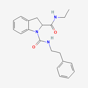 molecular formula C20H23N3O2 B2640635 N2-乙基-N1-苯乙基吲哚啉-1,2-二甲酰胺 CAS No. 1100751-80-1