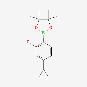 2-(4-Cyclopropyl-2-fluorophenyl)-4,4,5,5-tetramethyl-1,3,2-dioxaborolane