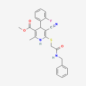 Methyl 6-[2-(benzylamino)-2-oxoethyl]sulfanyl-5-cyano-4-(2-fluorophenyl)-2-methyl-1,4-dihydropyridine-3-carboxylate