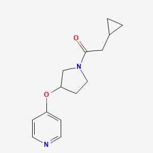 2-Cyclopropyl-1-(3-(pyridin-4-yloxy)pyrrolidin-1-yl)ethanone