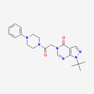 1-(tert-butyl)-5-(2-oxo-2-(4-phenylpiperazin-1-yl)ethyl)-1H-pyrazolo[3,4-d]pyrimidin-4(5H)-one