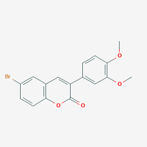 molecular formula C17H13BrO4 B2640665 6-溴-3-(3,4-二甲氧基苯基)-2H-色烯-2-酮 CAS No. 331949-92-9