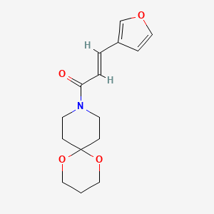 (E)-3-(furan-3-yl)-1-(1,5-dioxa-9-azaspiro[5.5]undecan-9-yl)prop-2-en-1-one