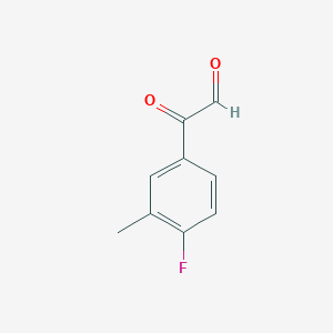 molecular formula C9H7FO2 B2640679 2-(4-氟-3-甲基苯基)-2-氧代乙醛 CAS No. 81593-26-2