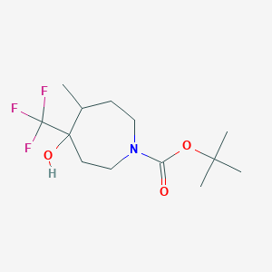 molecular formula C13H22F3NO3 B2640682 tert-Butyl 4-hydroxy-5-methyl-4-(trifluoromethyl)azepane-1-carboxylate CAS No. 1823815-32-2