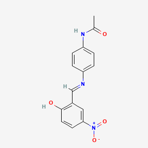 molecular formula C15H13N3O4 B2640690 N-{4-[(2-hydroxy-5-nitrobenzylidene)amino]phenyl}acetamide CAS No. 316135-80-5