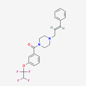 4-(3-Phenylprop-2-enyl)piperazinyl 3-(1,1,2,2-tetrafluoroethoxy)phenyl ketone