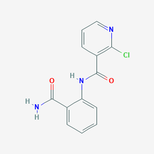 molecular formula C13H10ClN3O2 B2640701 N-(2-氨基甲酰基苯基)-2-氯烟酰胺 CAS No. 535977-08-3