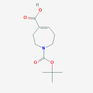 molecular formula C12H19NO4 B2640705 1-(叔丁氧羰基)-2,3,6,7-四氢-1H-氮杂卓-4-羧酸 CAS No. 1273567-28-4