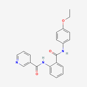molecular formula C21H19N3O3 B2640706 N-{2-[(4-ethoxyanilino)carbonyl]phenyl}nicotinamide CAS No. 326920-26-7