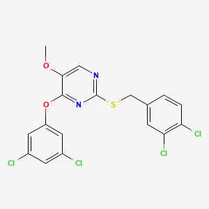 2-[(3,4-Dichlorobenzyl)sulfanyl]-4-(3,5-dichlorophenoxy)-5-methoxypyrimidine
