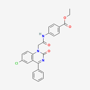 ethyl 4-{[(6-chloro-2-oxo-4-phenylquinazolin-1(2H)-yl)acetyl]amino}benzoate