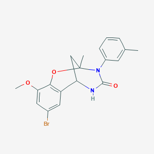 molecular formula C19H19BrN2O3 B2640726 8-bromo-10-methoxy-2-methyl-3-(m-tolyl)-5,6-dihydro-2H-2,6-methanobenzo[g][1,3,5]oxadiazocin-4(3H)-one CAS No. 899353-72-1