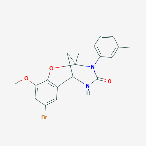 molecular formula C19H19BrN2O3 B2640726 8-溴-10-甲氧基-2-甲基-3-(间甲苯基)-5,6-二氢-2H-2,6-甲苯并[g][1,3,5]恶二唑环-4(3H)-酮 CAS No. 899353-72-1