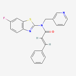 molecular formula C22H16FN3OS B2640727 N-(6-氟苯并[d]噻唑-2-基)-N-(吡啶-3-基甲基)肉桂酰胺 CAS No. 895018-41-4