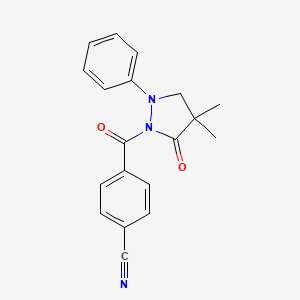 4-(4,4-Dimethyl-5-oxo-2-phenylpyrazolidine-1-carbonyl)benzonitrile