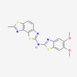 N-(5,6-dimethoxy-1,3-benzothiazol-2-yl)-7-methyl-[1,3]thiazolo[5,4-e][1,3]benzothiazol-2-amine