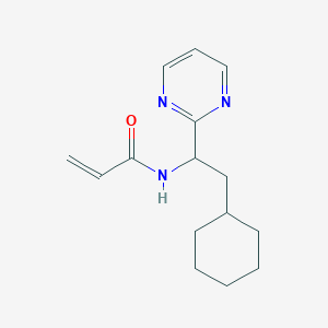 molecular formula C15H21N3O B2640741 N-[2-cyclohexyl-1-(pyrimidin-2-yl)ethyl]prop-2-enamide CAS No. 2094872-12-3