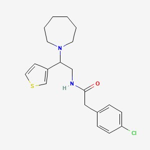 N-(2-(azepan-1-yl)-2-(thiophen-3-yl)ethyl)-2-(4-chlorophenyl)acetamide