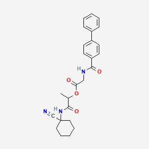 1-[(1-Cyanocyclohexyl)carbamoyl]ethyl 2-({[1,1'-biphenyl]-4-yl}formamido)acetate