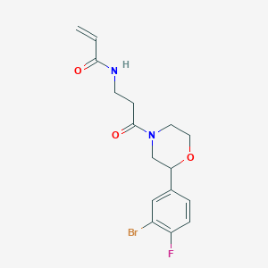 N-[3-[2-(3-Bromo-4-fluorophenyl)morpholin-4-yl]-3-oxopropyl]prop-2-enamide