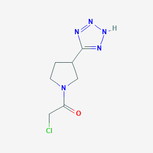 molecular formula C7H10ClN5O B2640762 2-Chloro-1-[3-(2H-tetrazol-5-yl)pyrrolidin-1-yl]ethanone CAS No. 2166871-81-2