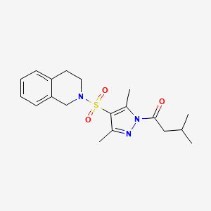 2-{[3,5-dimethyl-1-(3-methylbutanoyl)-1H-pyrazol-4-yl]sulfonyl}-1,2,3,4-tetrahydroisoquinoline
