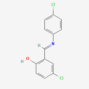 4-chloro-2-{(E)-[(4-chlorophenyl)imino]methyl}phenol