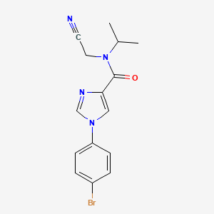 1-(4-bromophenyl)-N-(cyanomethyl)-N-(propan-2-yl)-1H-imidazole-4-carboxamide
