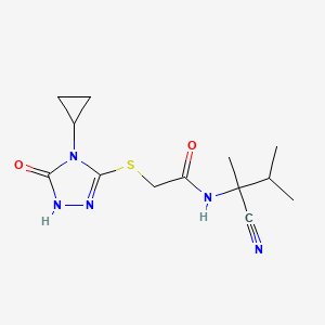 N-(1-cyano-1,2-dimethylpropyl)-2-[(4-cyclopropyl-5-oxo-4,5-dihydro-1H-1,2,4-triazol-3-yl)sulfanyl]acetamide