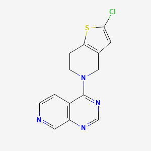 molecular formula C14H11ClN4S B2640782 2-Chloro-5-pyrido[3,4-d]pyrimidin-4-yl-6,7-dihydro-4H-thieno[3,2-c]pyridine CAS No. 2379994-23-5