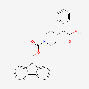 molecular formula C28H27NO4 B2640784 2-[1-(9H-芴-9-基甲氧羰基)哌啶-4-基]-2-苯基乙酸 CAS No. 864932-96-7