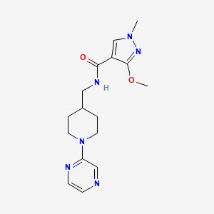 3-methoxy-1-methyl-N-((1-(pyrazin-2-yl)piperidin-4-yl)methyl)-1H-pyrazole-4-carboxamide
