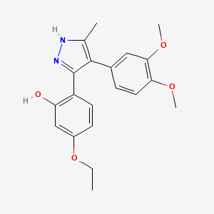 2-(4-(3,4-dimethoxyphenyl)-5-methyl-1H-pyrazol-3-yl)-5-ethoxyphenol