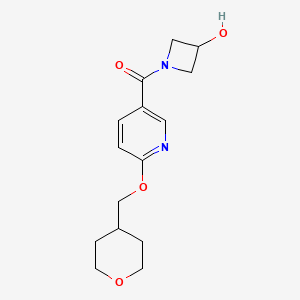 (3-hydroxyazetidin-1-yl)(6-((tetrahydro-2H-pyran-4-yl)methoxy)pyridin-3-yl)methanone