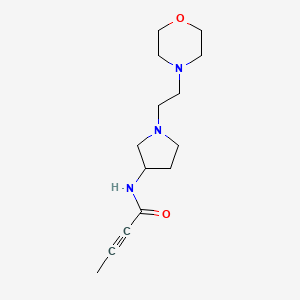 molecular formula C14H23N3O2 B2640817 N-[1-(2-Morpholin-4-ylethyl)pyrrolidin-3-yl]but-2-ynamide CAS No. 2411302-05-9