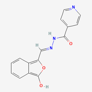 molecular formula C15H11N3O3 B2640821 N'-{[(1Z)-3-氧代-1,3-二氢-2-苯并呋喃-1-亚甲基]甲基}吡啶-4-碳酰肼 CAS No. 320424-98-4