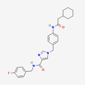 1-(4-(2-cyclohexylacetamido)benzyl)-N-(4-fluorobenzyl)-1H-imidazole-4-carboxamide