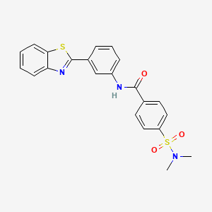 molecular formula C22H19N3O3S2 B2640828 N-[3-(1,3-benzothiazol-2-yl)phenyl]-4-(dimethylsulfamoyl)benzamide CAS No. 307524-09-0