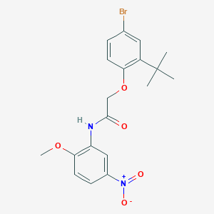 2-(4-bromo-2-(tert-butyl)phenoxy)-N-(2-methoxy-5-nitrophenyl)acetamide