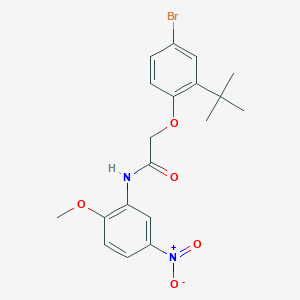 molecular formula C19H21BrN2O5 B2640832 2-(4-溴-2-(叔丁基)苯氧基)-N-(2-甲氧基-5-硝基苯基)乙酰胺 CAS No. 449156-62-1