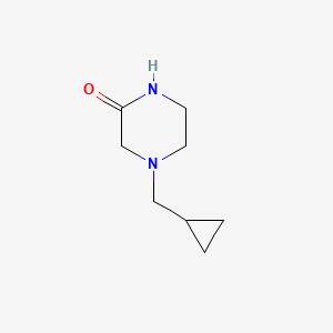 molecular formula C8H14N2O B2640836 4-(环丙基甲基)哌嗪-2-酮 CAS No. 2034375-97-6