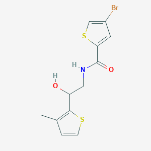 molecular formula C12H12BrNO2S2 B2640838 4-溴-N-(2-羟基-2-(3-甲基噻吩-2-基)乙基)噻吩-2-甲酰胺 CAS No. 1795297-30-1