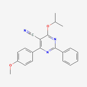 4-Isopropoxy-6-(4-methoxyphenyl)-2-phenyl-5-pyrimidinecarbonitrile