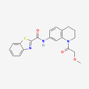 molecular formula C20H19N3O3S B2640863 N-(1-(2-甲氧基乙酰基)-1,2,3,4-四氢喹啉-7-基)苯并[d]噻唑-2-甲酰胺 CAS No. 1207022-72-7
