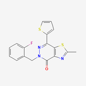 5-(2-fluorobenzyl)-2-methyl-7-(thiophen-2-yl)thiazolo[4,5-d]pyridazin-4(5H)-one