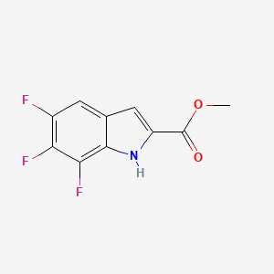molecular formula C10H6F3NO2 B2640868 methyl 5,6,7-trifluoro-1H-indole-2-carboxylate CAS No. 1342247-02-2