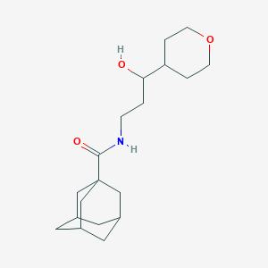 molecular formula C19H31NO3 B2640869 (3r,5r,7r)-N-(3-羟基-3-(四氢-2H-吡喃-4-基)丙基)金刚烷-1-甲酰胺 CAS No. 2034403-58-0