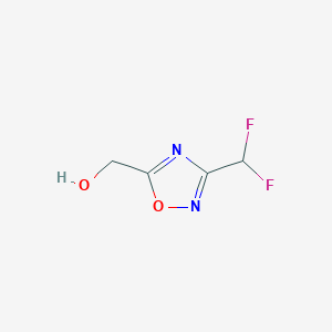 molecular formula C4H4F2N2O2 B2640873 [3-(Difluoromethyl)-1,2,4-oxadiazol-5-yl]methanol CAS No. 1934455-03-4