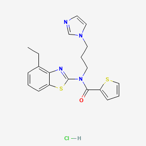 N-(3-(1H-imidazol-1-yl)propyl)-N-(4-ethylbenzo[d]thiazol-2-yl)thiophene-2-carboxamide hydrochloride